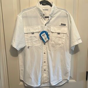 Columbia Men's White Short Sleeve Shirt
